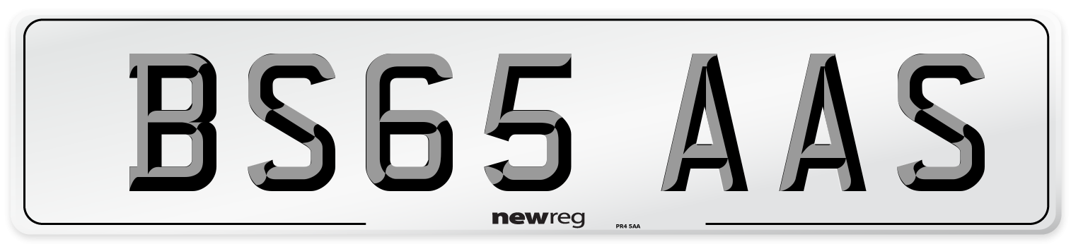 BS65 AAS Number Plate from New Reg
